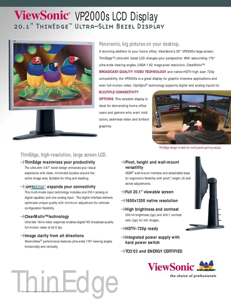 ViewSonic VP2000S User manual