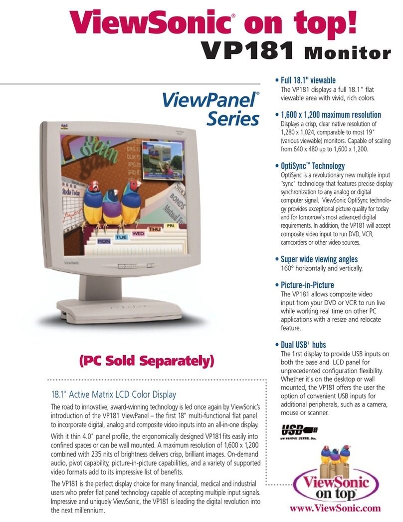 ViewSonic ViewPanel VP181 User manual