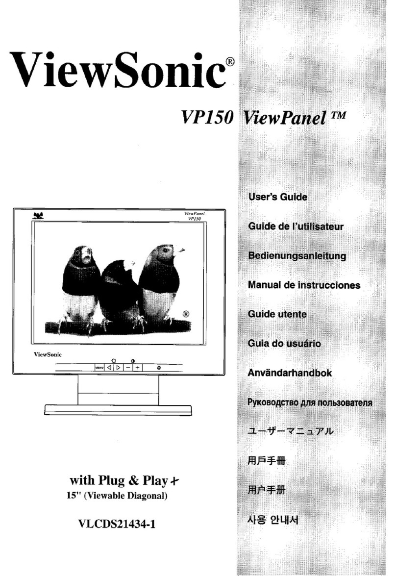 ViewSonic ViewPanel VP150 User manual