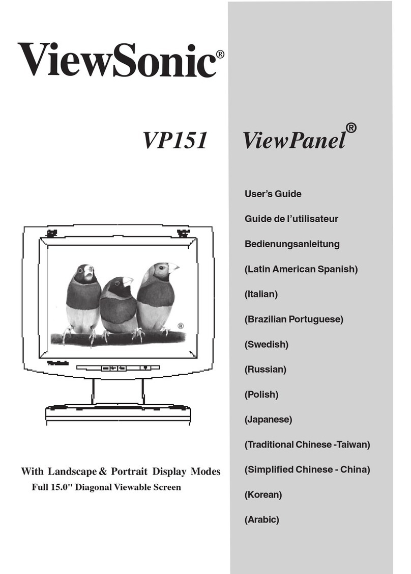 ViewSonic ViewPanel VP151 User manual