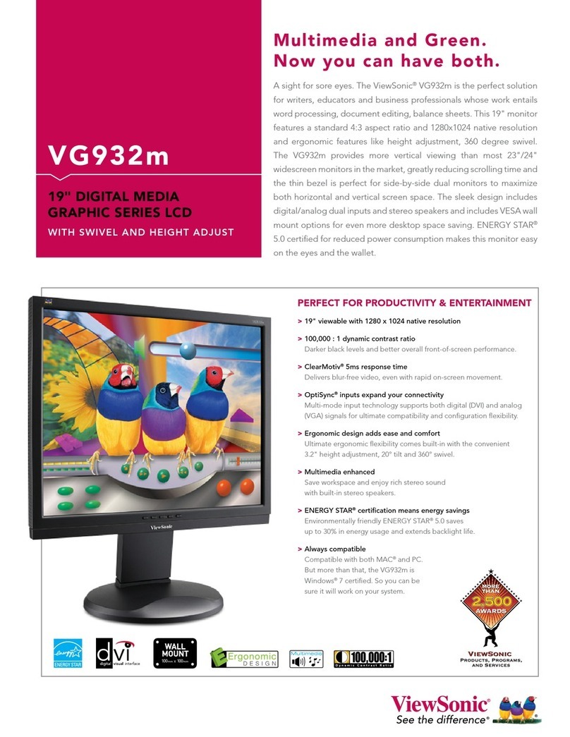 ViewSonic VG932m User manual