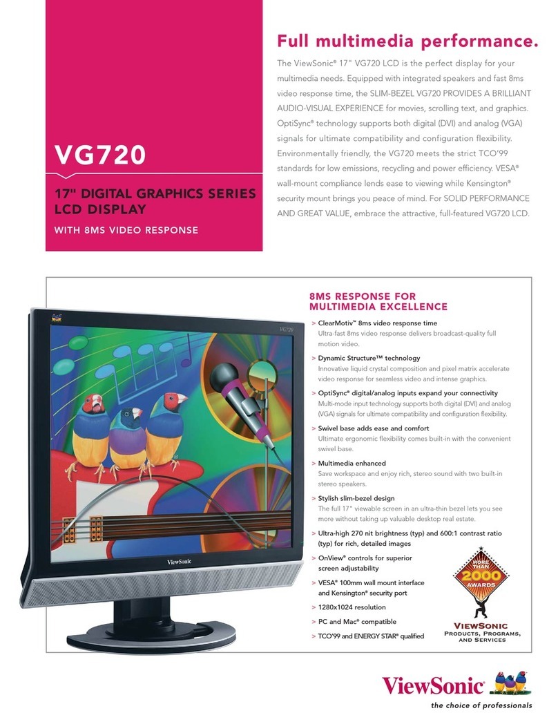 ViewSonic VG720 - 17" LCD Monitor User manual