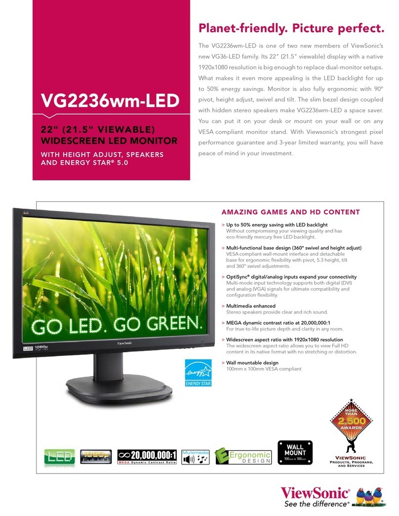 ViewSonic VG2236wm-LED User manual