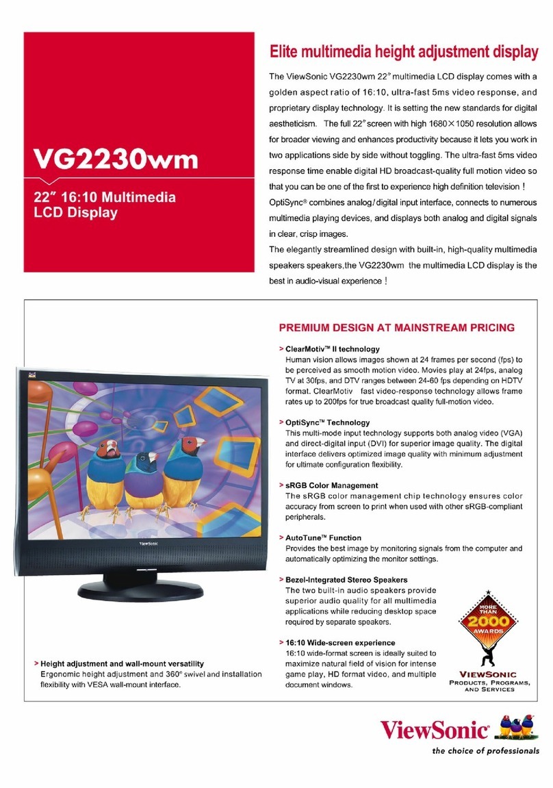 ViewSonic VG2230WM - 22" LCD Monitor User manual