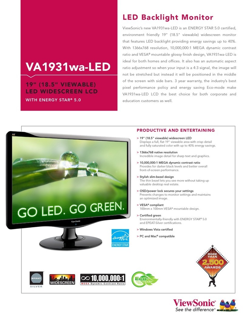 ViewSonic VA1931wa-LED User manual