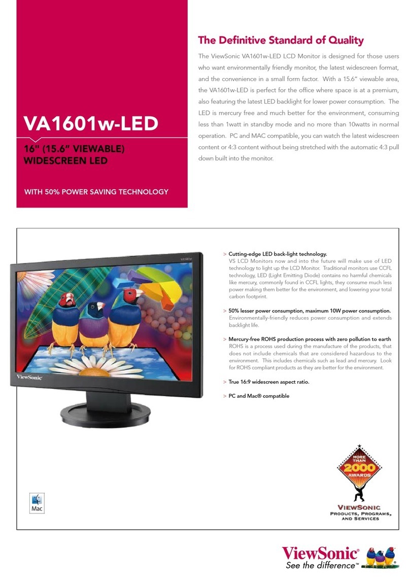 ViewSonic VA1601w-LED User manual