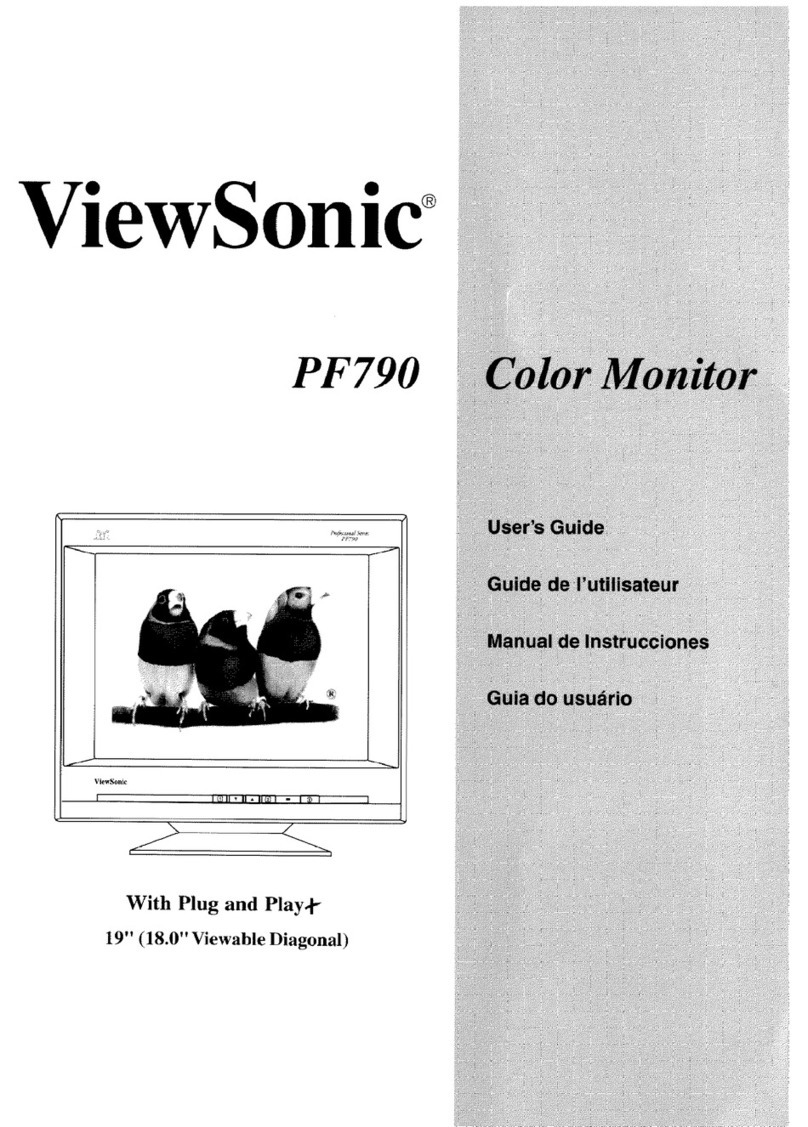 ViewSonic PF790 - 19" CRT Display User manual