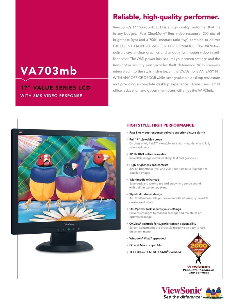 ViewSonic VA703M - 17" LCD Monitor User manual
