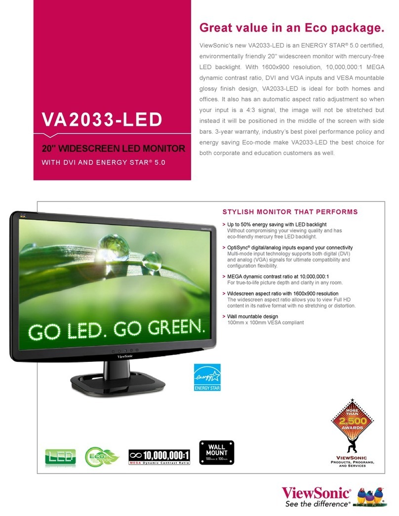 ViewSonic VA2033-LED User manual