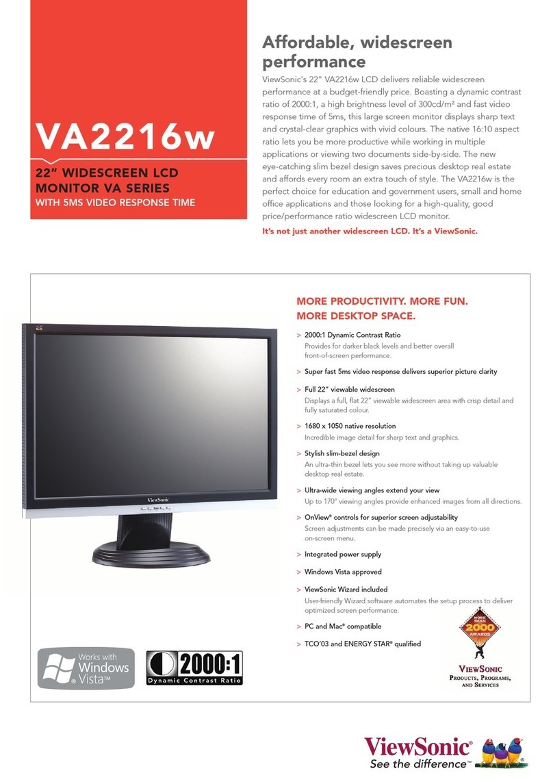 ViewSonic VA2216w User manual