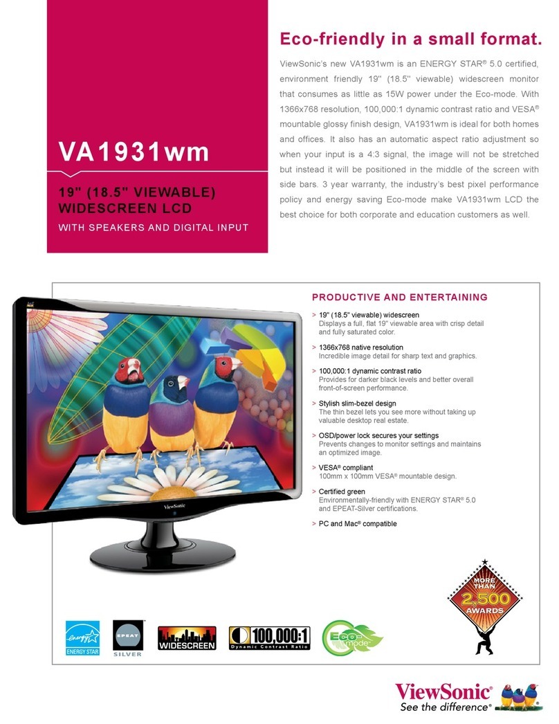 ViewSonic VA1931wm Specifications