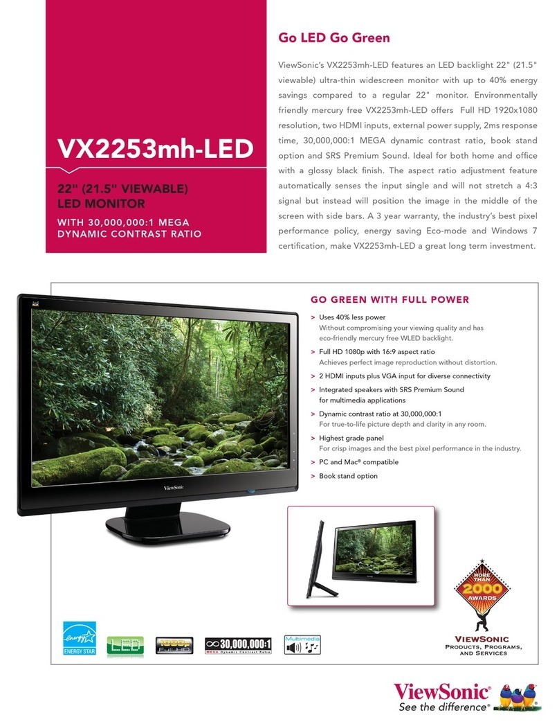 ViewSonic VX2253mh-LED User manual