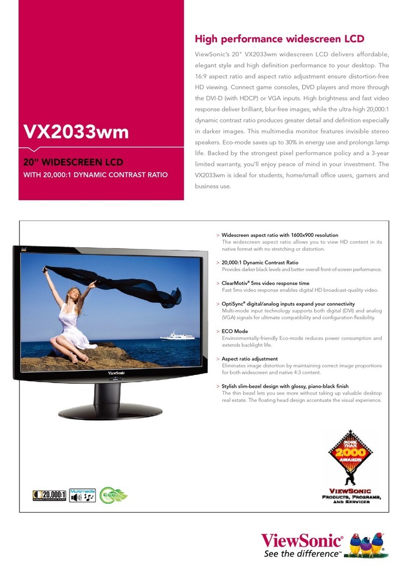 ViewSonic VX2033wm User manual