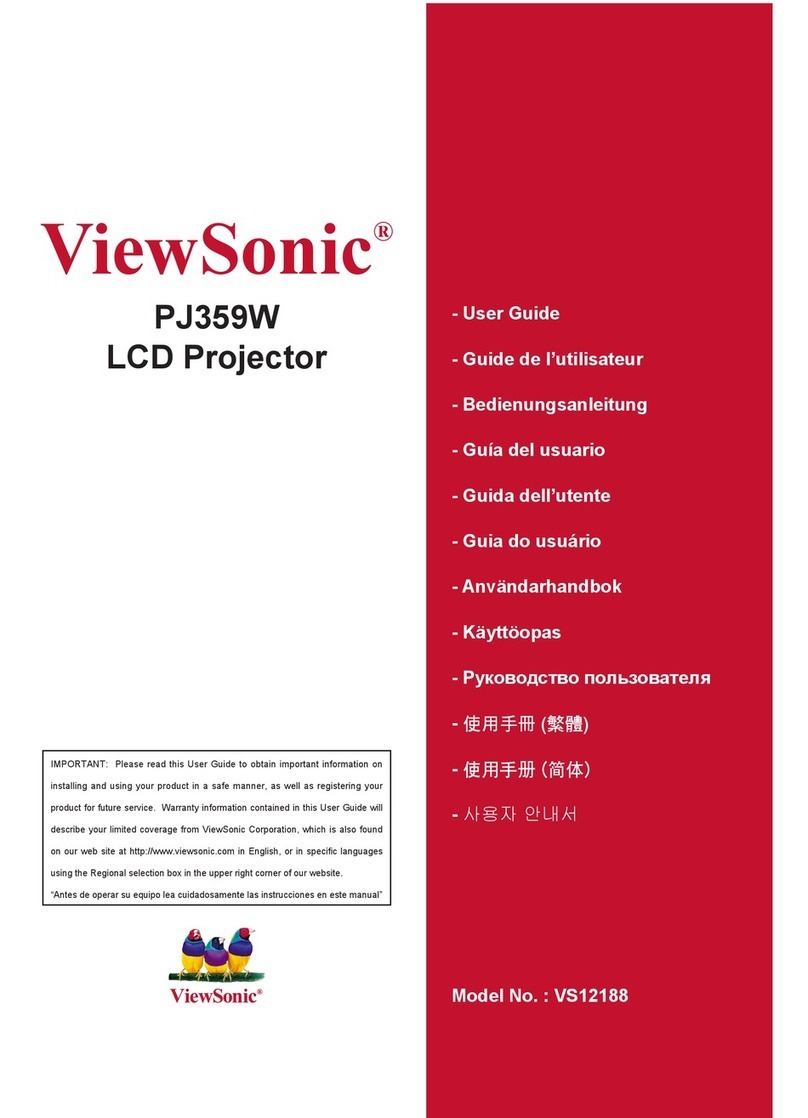 ViewSonic PJ359w - WXGA LCD Projector User manual