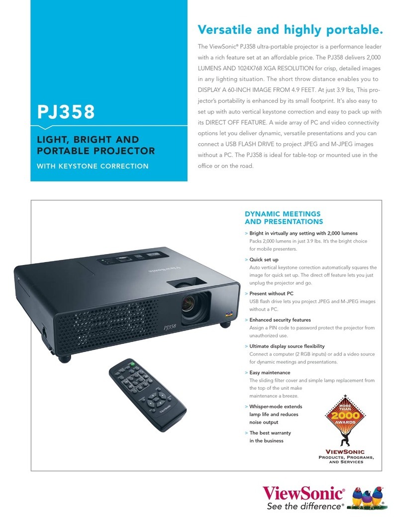 ViewSonic PJ358 - XGA LCD Projector User manual