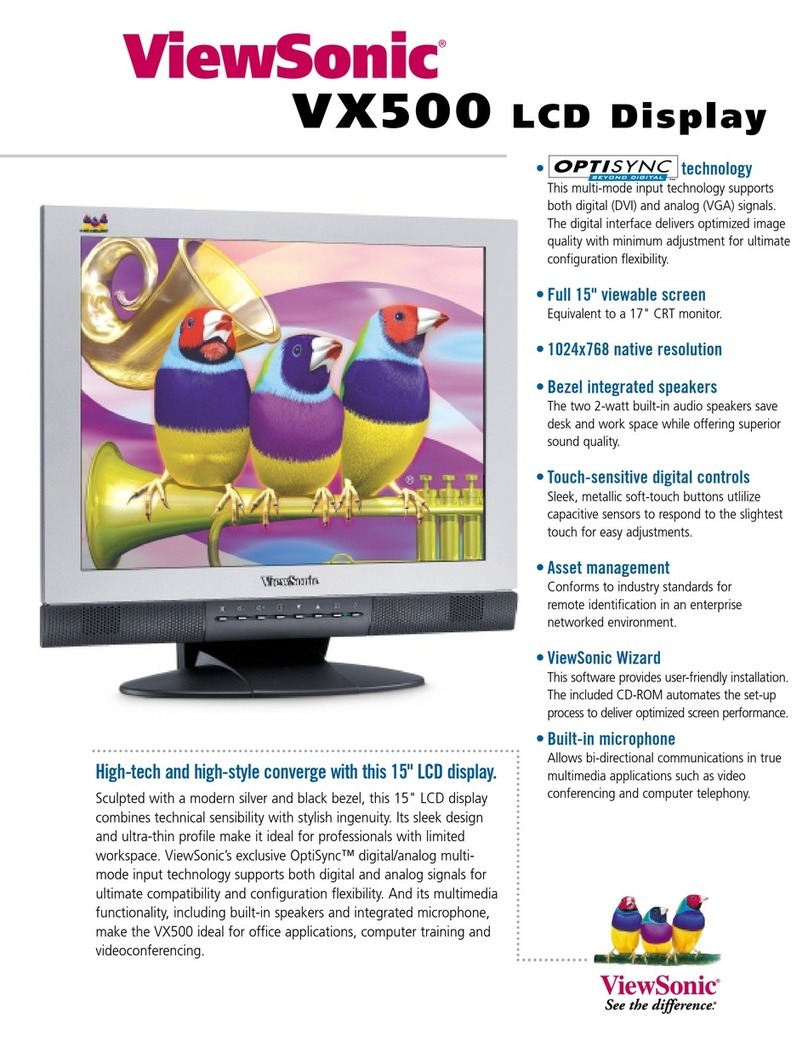 ViewSonic VX500 - 15" LCD Monitor User manual