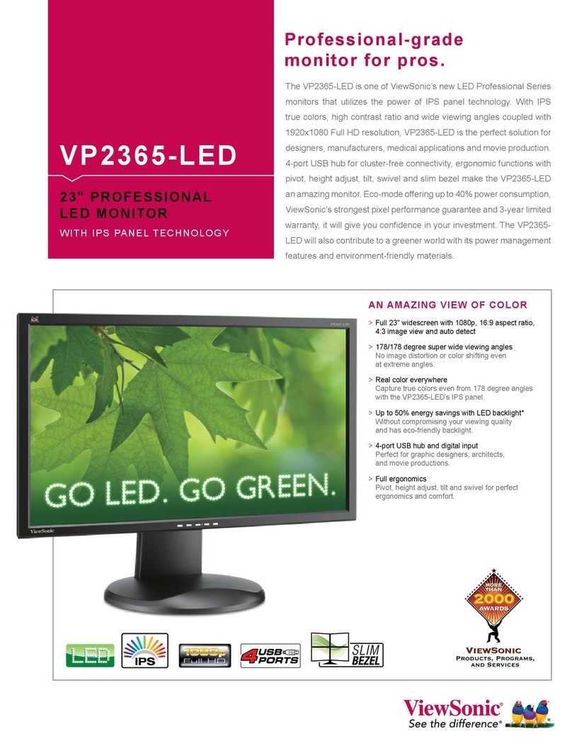 ViewSonic VP2365-LED User manual