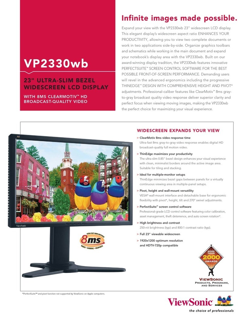 ViewSonic VP2330WB - 23" LCD Monitor User manual
