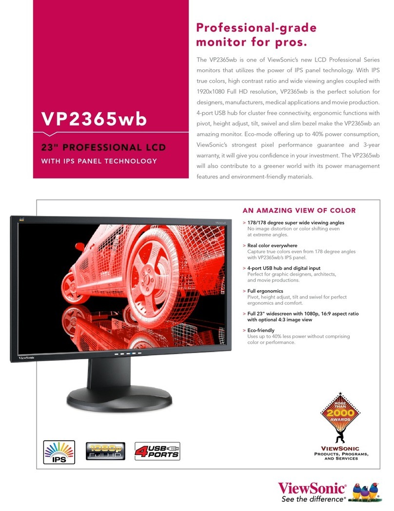 ViewSonic VP2365WB - 23" LCD Monitor User manual