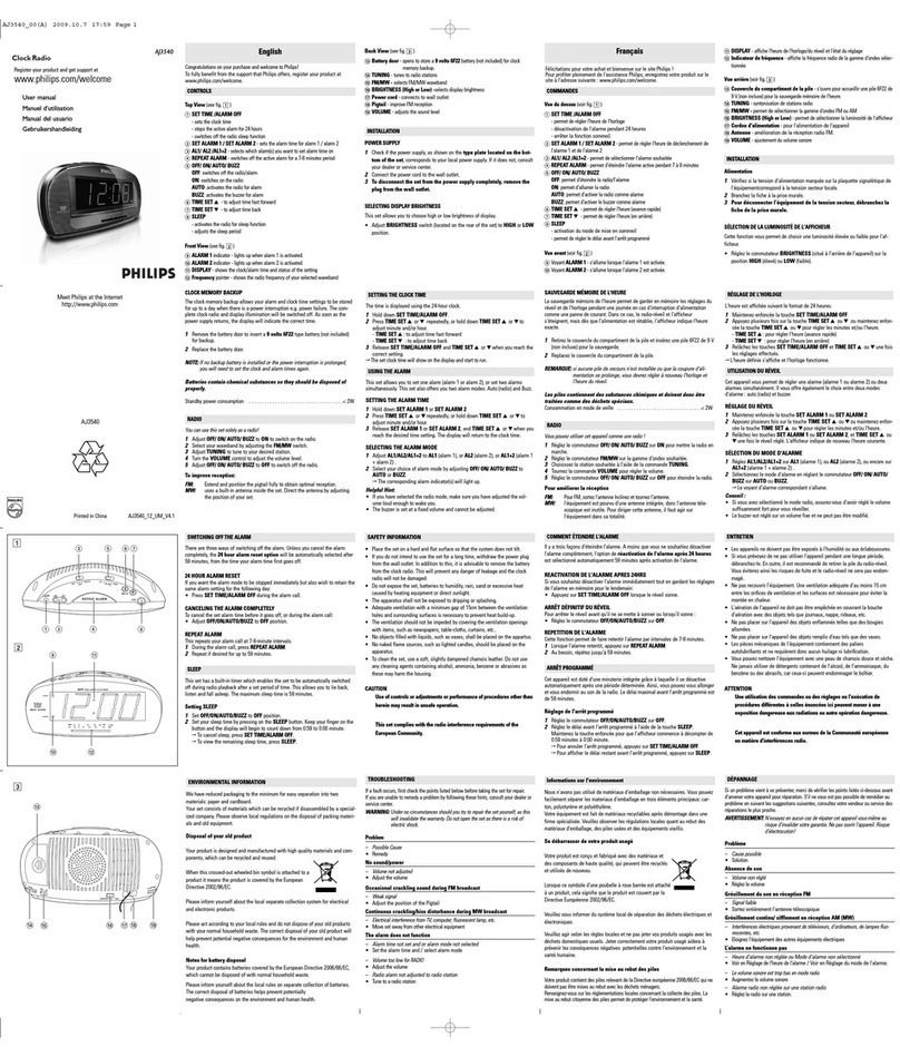 Philips AJ3540 user manual