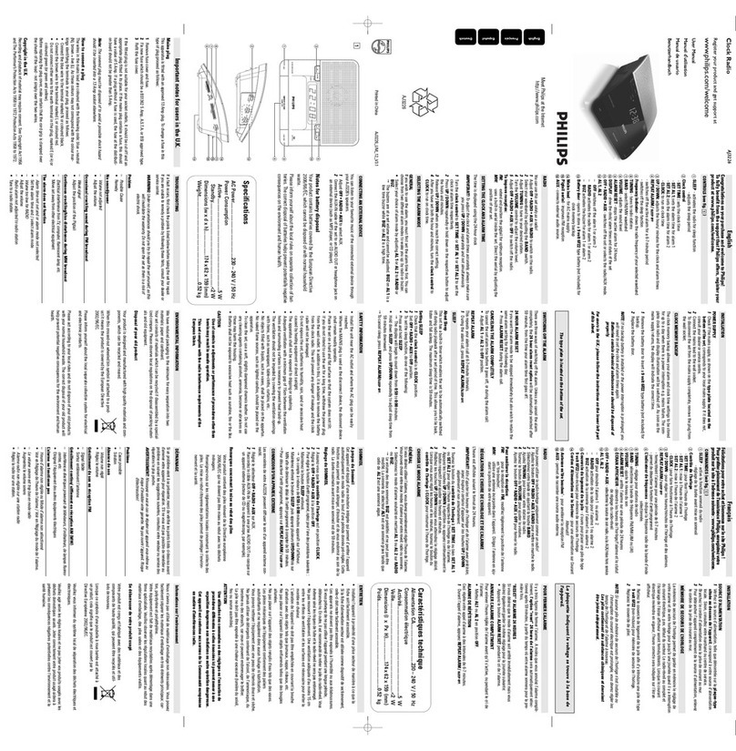 Philips AJ3226 User manual