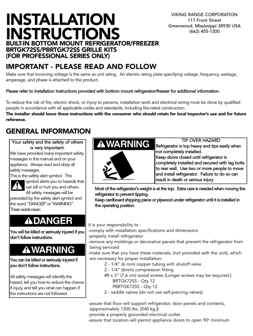 Viking Professional VCBB363 User manual Viking Professional VCBB363 User manual