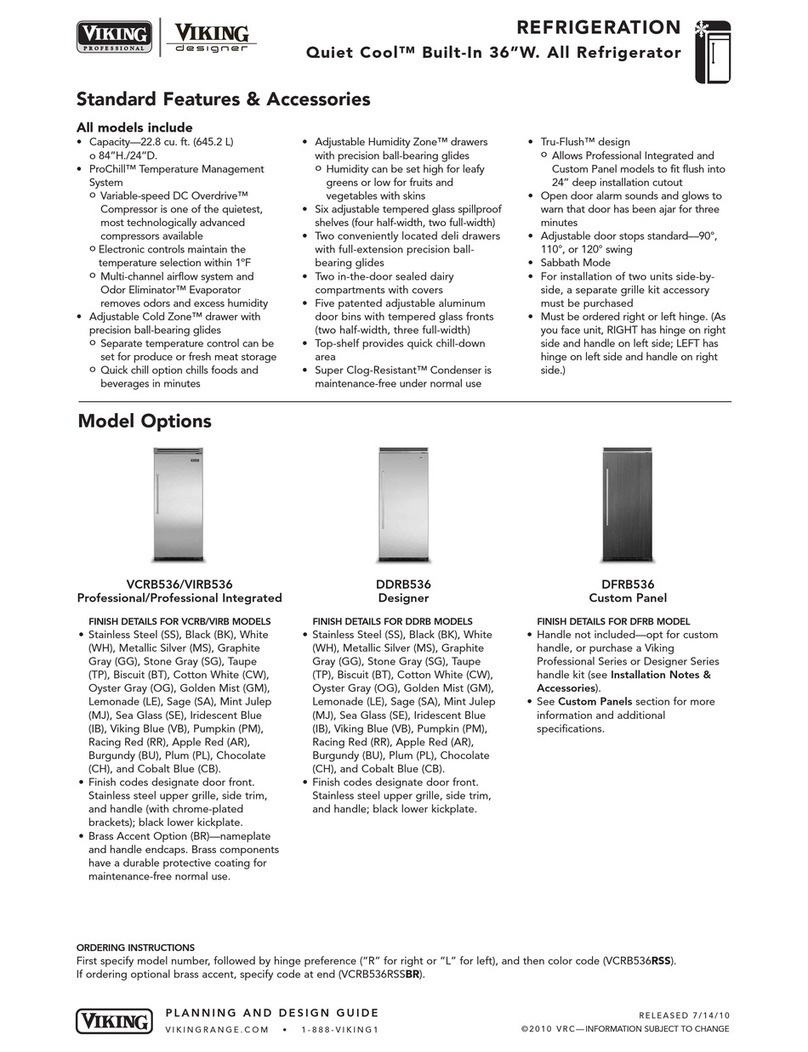Viking Designer DDRB536R User manual