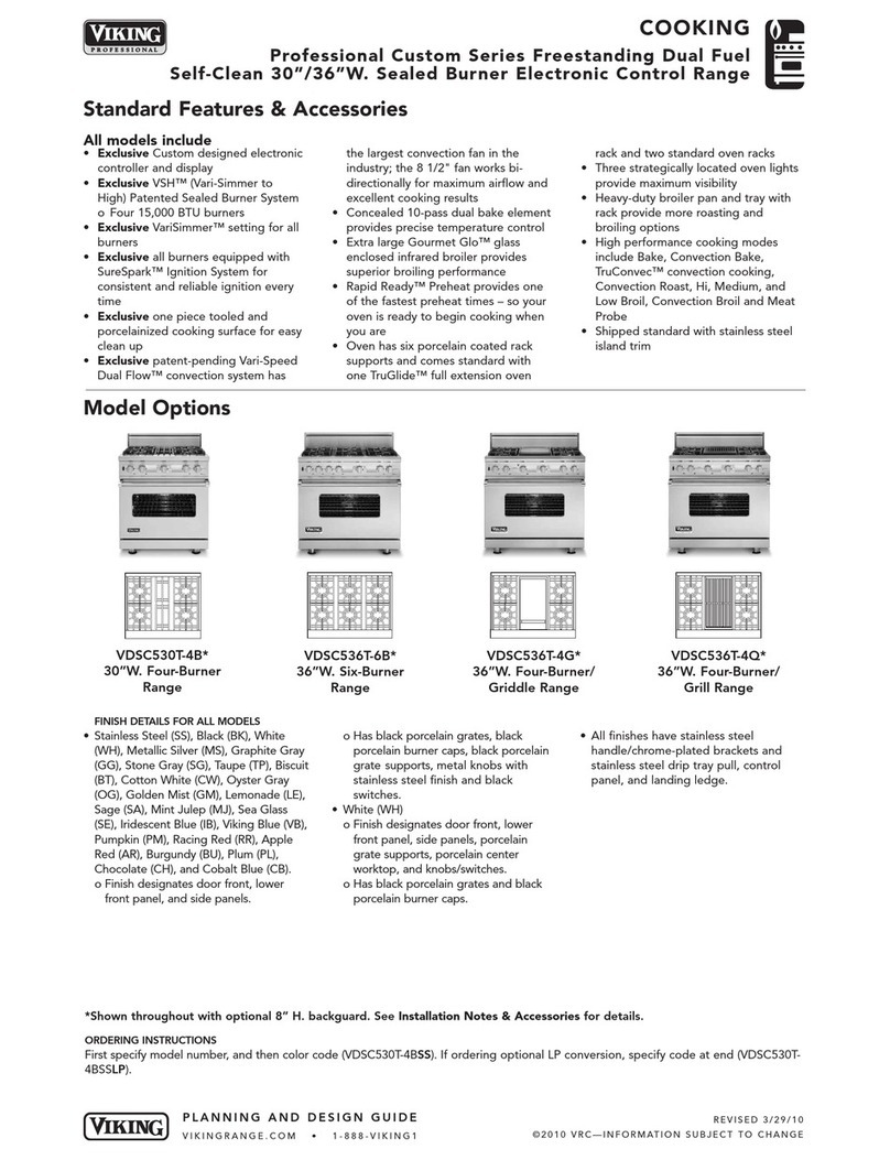 Viking Professional Custom VDSC5304B User manual