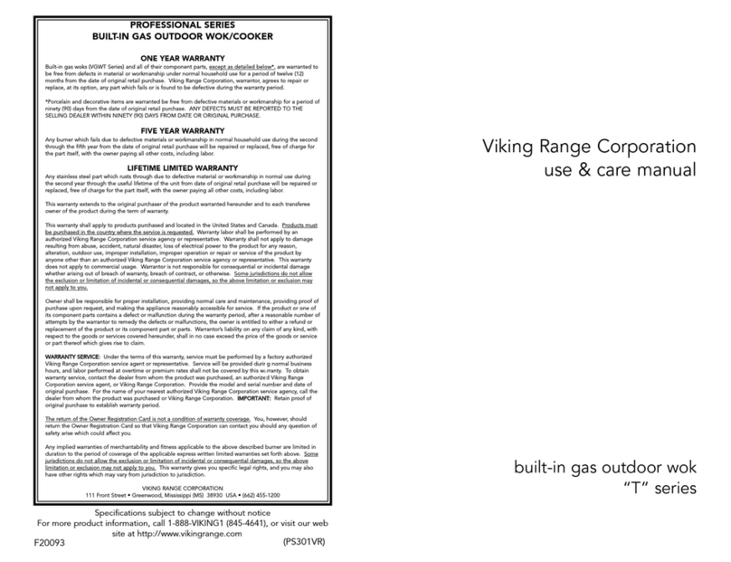 Viking VGWT241T Use & care manual