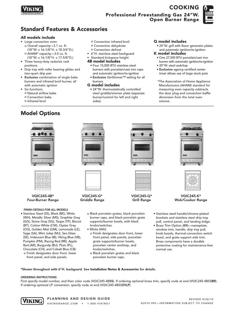 Viking Professional VGIC2454BSS Planning and design guide