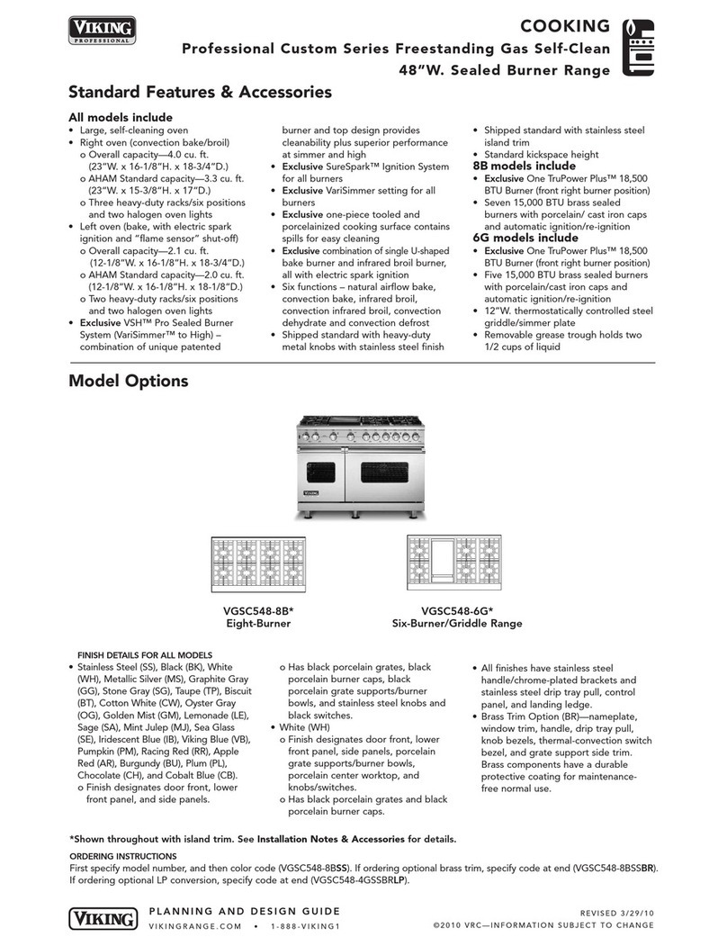 Viking Professional Custom VGSC548-4GQ User manual