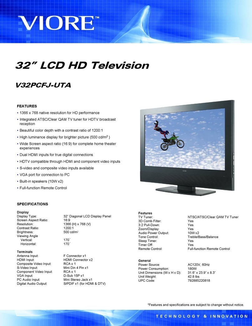 VIORE V32PCFJ Specifications