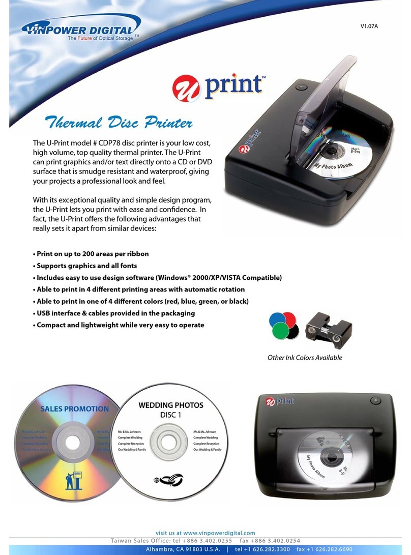 Vinpower U-Print CDP78 User manual