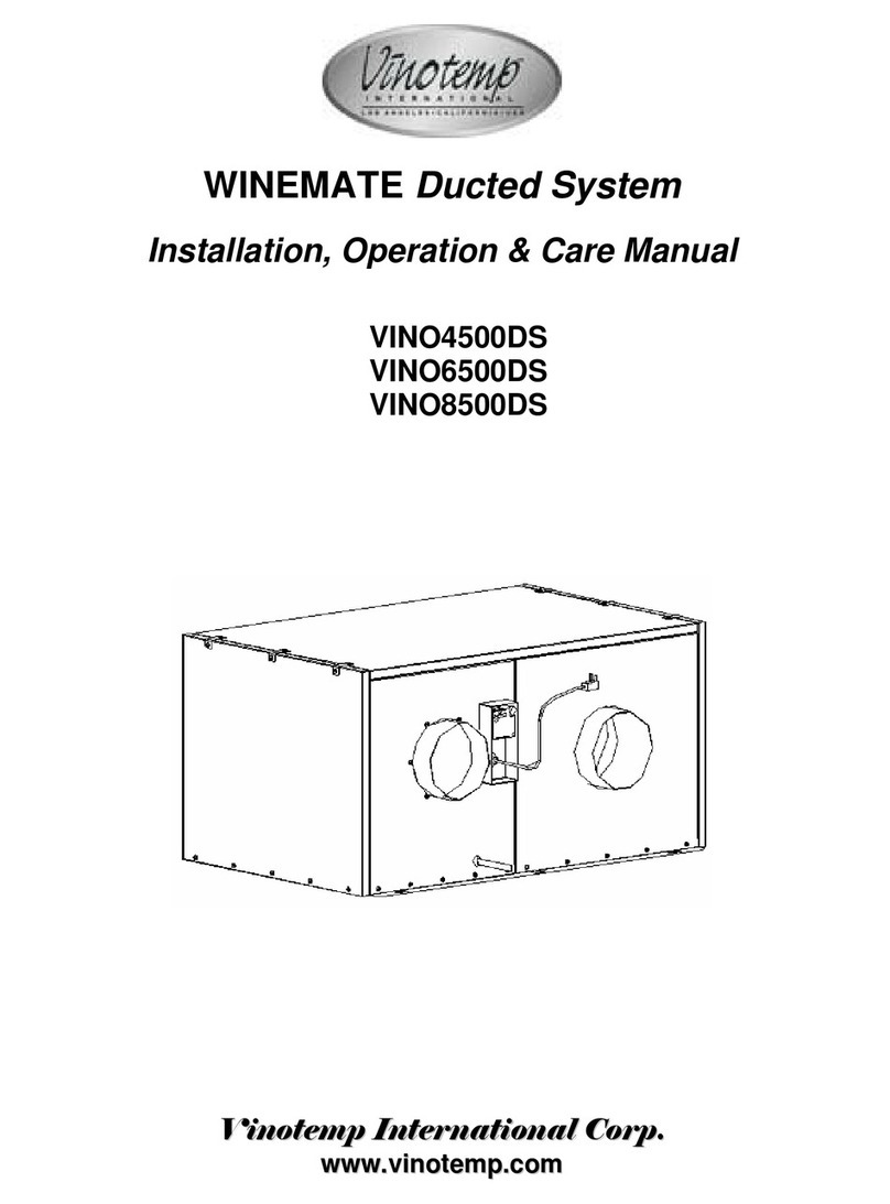 Vinotemp 4500DS Installation, operation & care manual