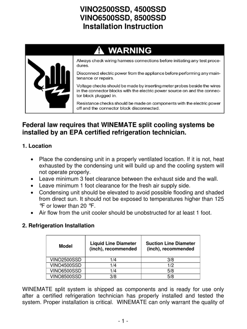 Vinotemp Wine-Mate WM-2500SSD Installation instruction