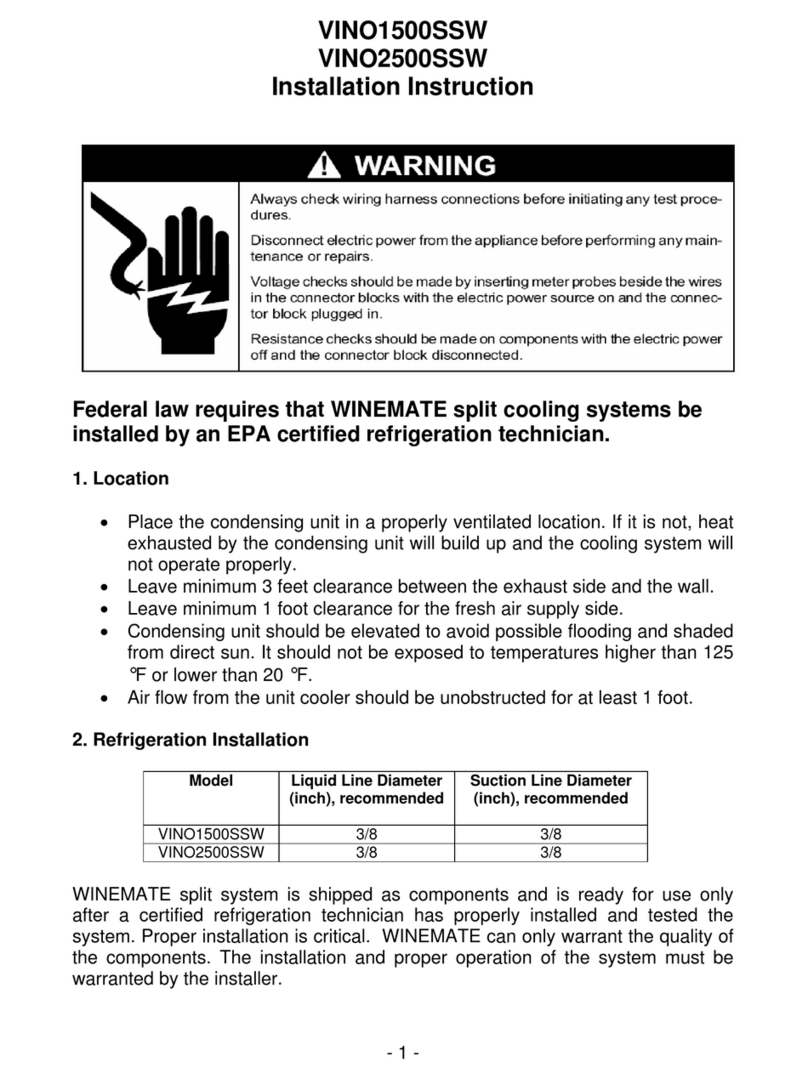 Vinotemp 1500SSW User manual