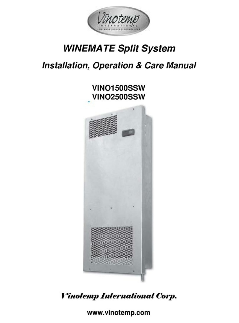 Vinotemp 1500SSW Installation, operation & care manual