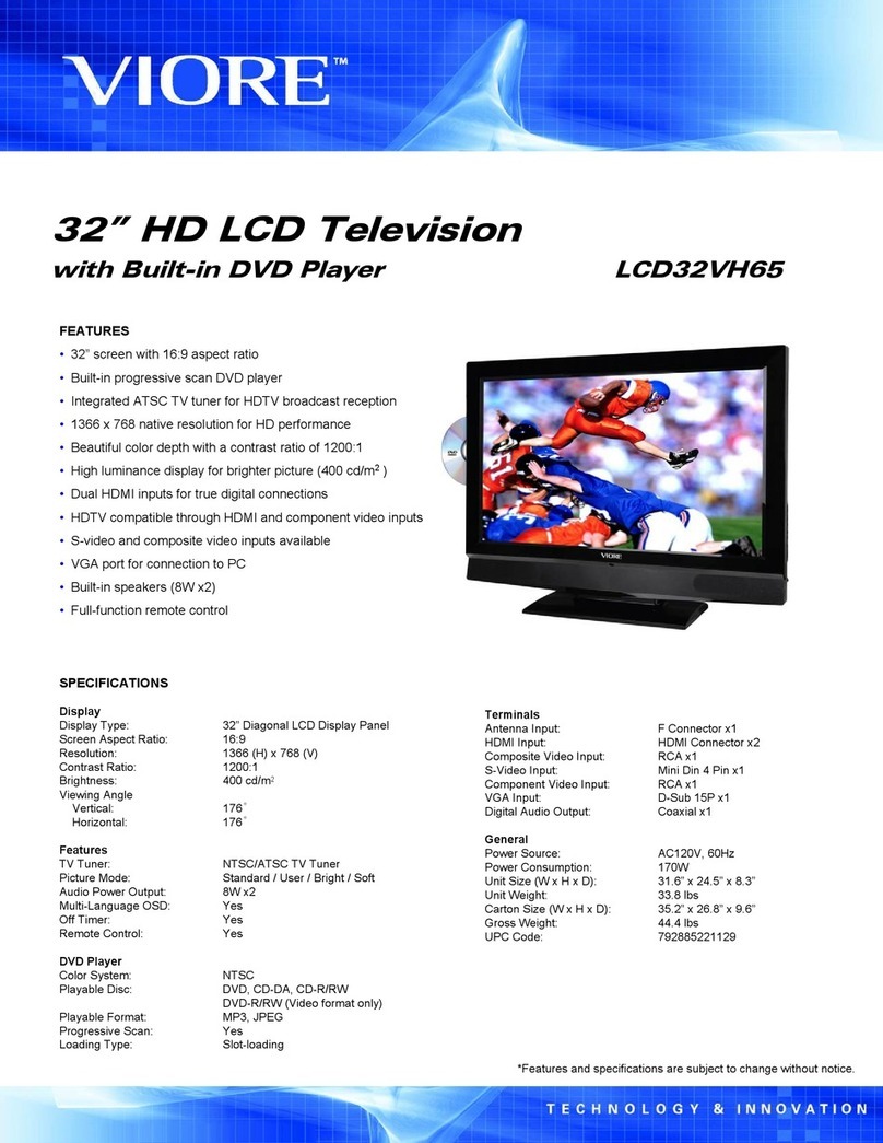 VIORE LCD32VH65MV User manual