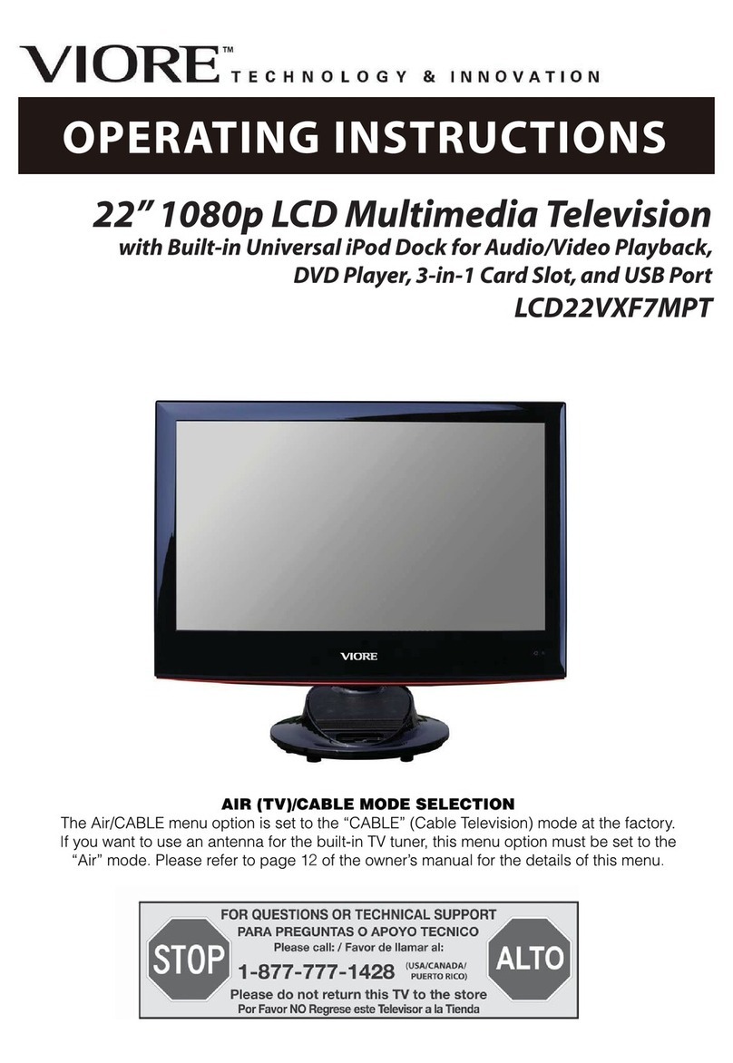 VIORE LCD22VXF7MPT User manual