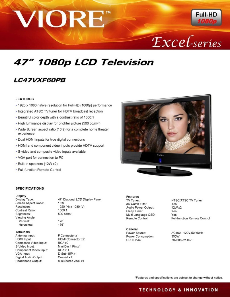 VIORE LC47VXF60PB User manual