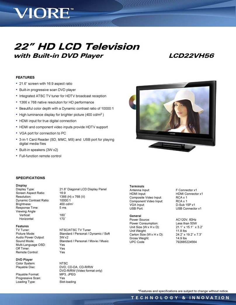VIORE LCD22VH56 User manual