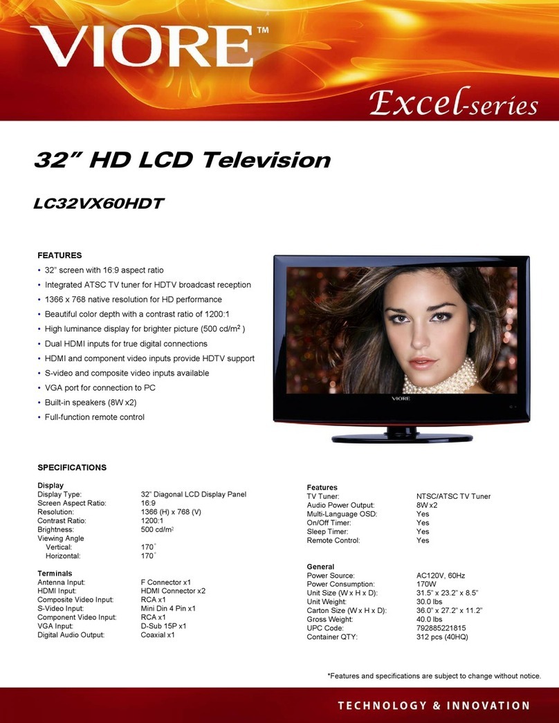 VIORE LC32VX60HDT User manual