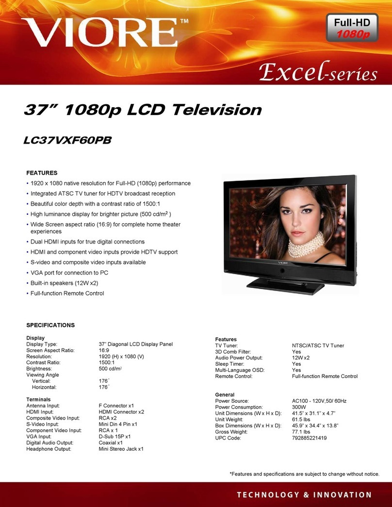 VIORE LC37VXF60PB User manual