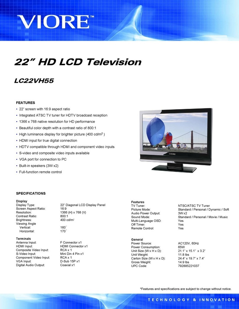 VIORE LC22VH55 User manual