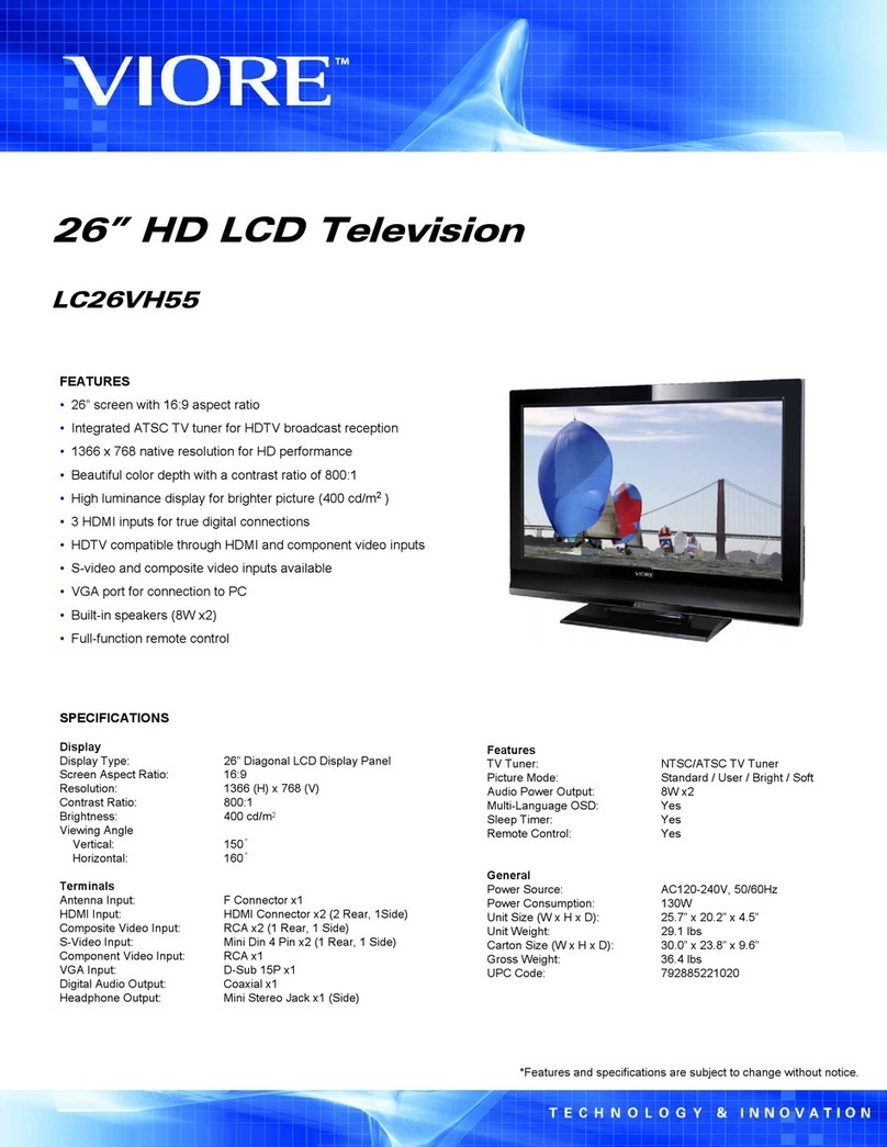 VIORE LC26VH55 User manual