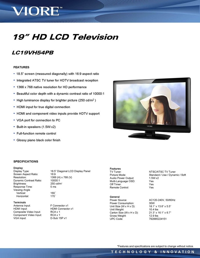 VIORE LC19VH54PB User manual VIORE LC19VH54PB User manual
