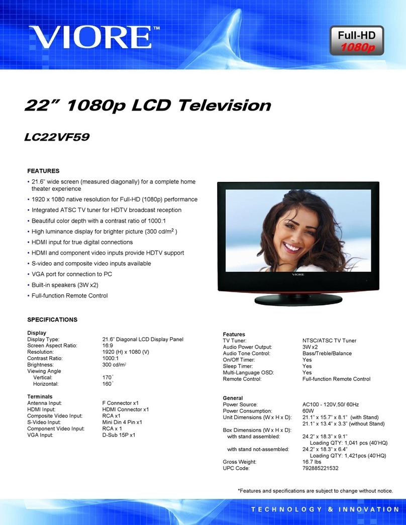 VIORE LC22VF59 User manual