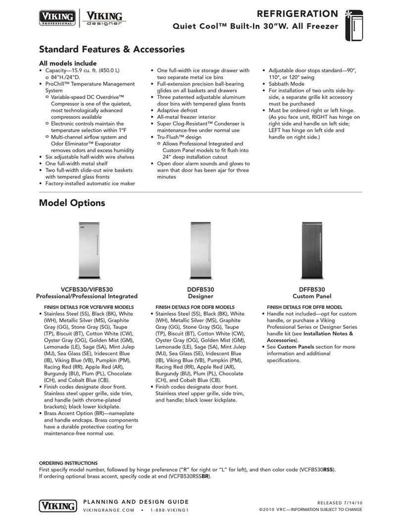 Viking DDFB530 Series Specifications
