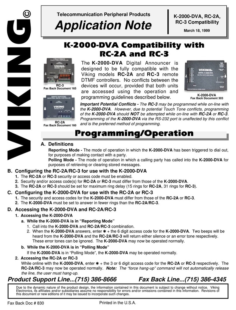 Viking K-2000-DVA Application note