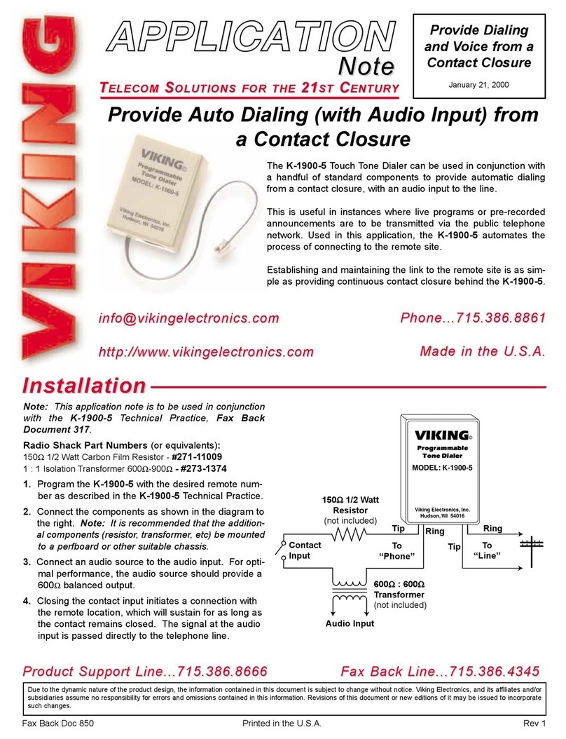 Viking K-1900-5 Application note